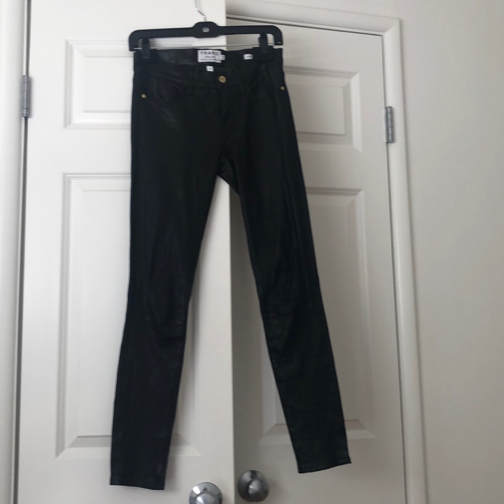 Black Frame Le Skinny De Jeanne Leather Pants